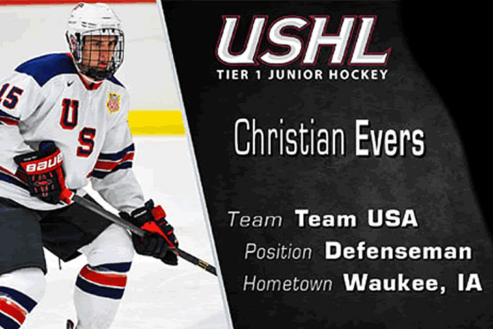 Evers Leads Phase Two of USHL Draft