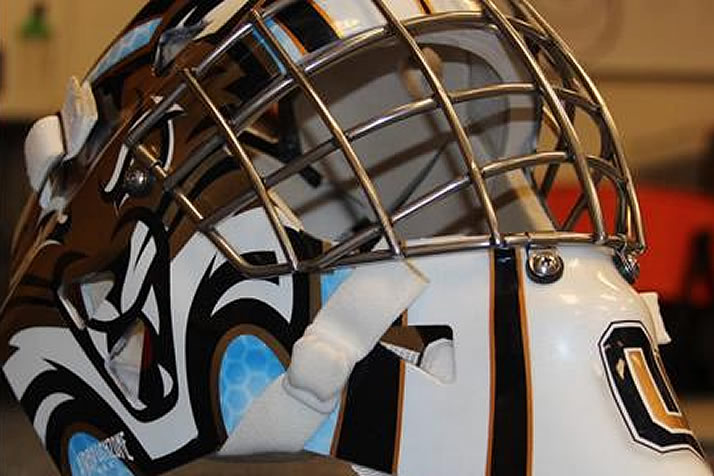 Hartzell Claims Best Goalie Mask Contest