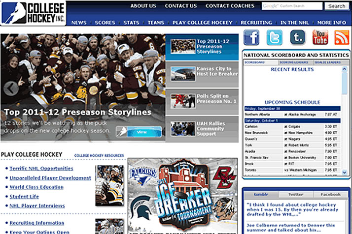 Welcome to the New collegehockeyinc.com